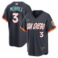 Jackson Merrill San Diego Padres Nike 2026 City Connect Stadium MLB Jersey - Obsidian