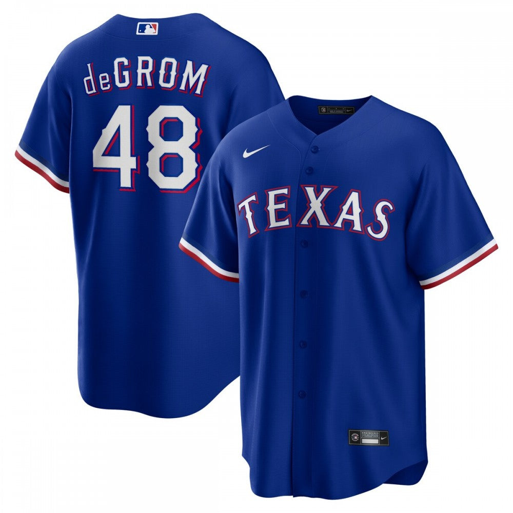 Jacob deGrom Texas Rangers Nike Away Replica Player MLB Jersey - Royal