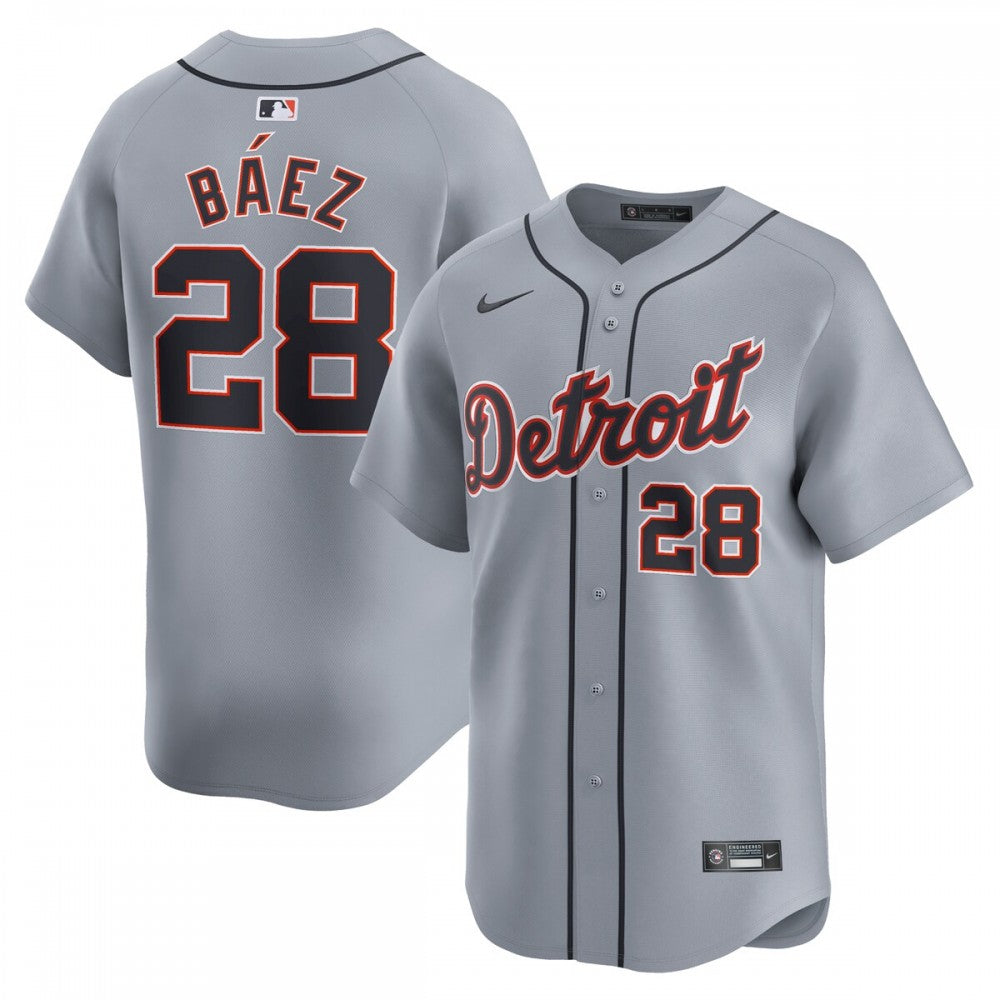 Javier Baez Detroit Tigers Nike Road Limited Player MLB Jersey?C Gray