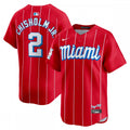 Jazz Chisholm Jr. Miami Marlins Nike City Connect Limited Player MLB Jersey - Red
