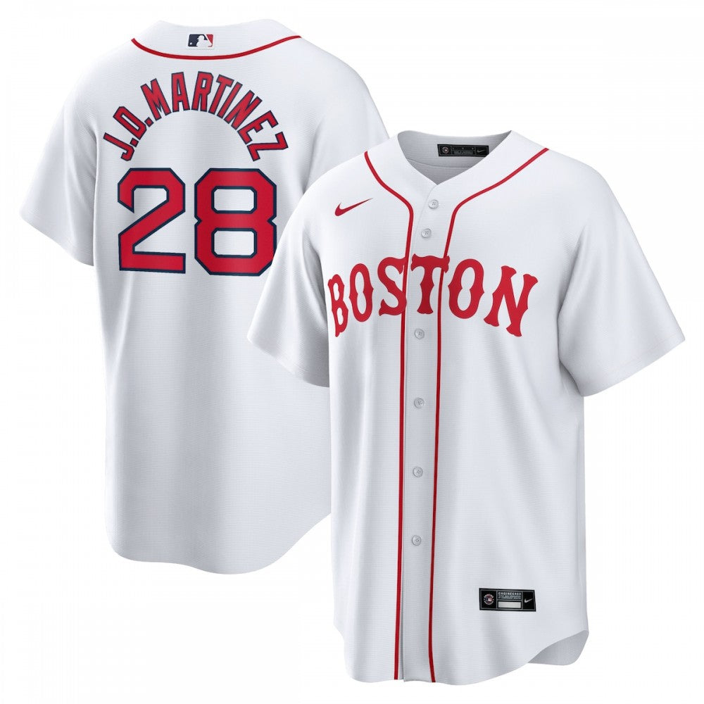 J.D. Martinez Boston Red Sox Nike 2021 Patriots' Day Official Replica Player MLB Jersey - White