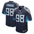Jeffery Simmons Tennessee Titans Nike  Game Jersey -  Navy