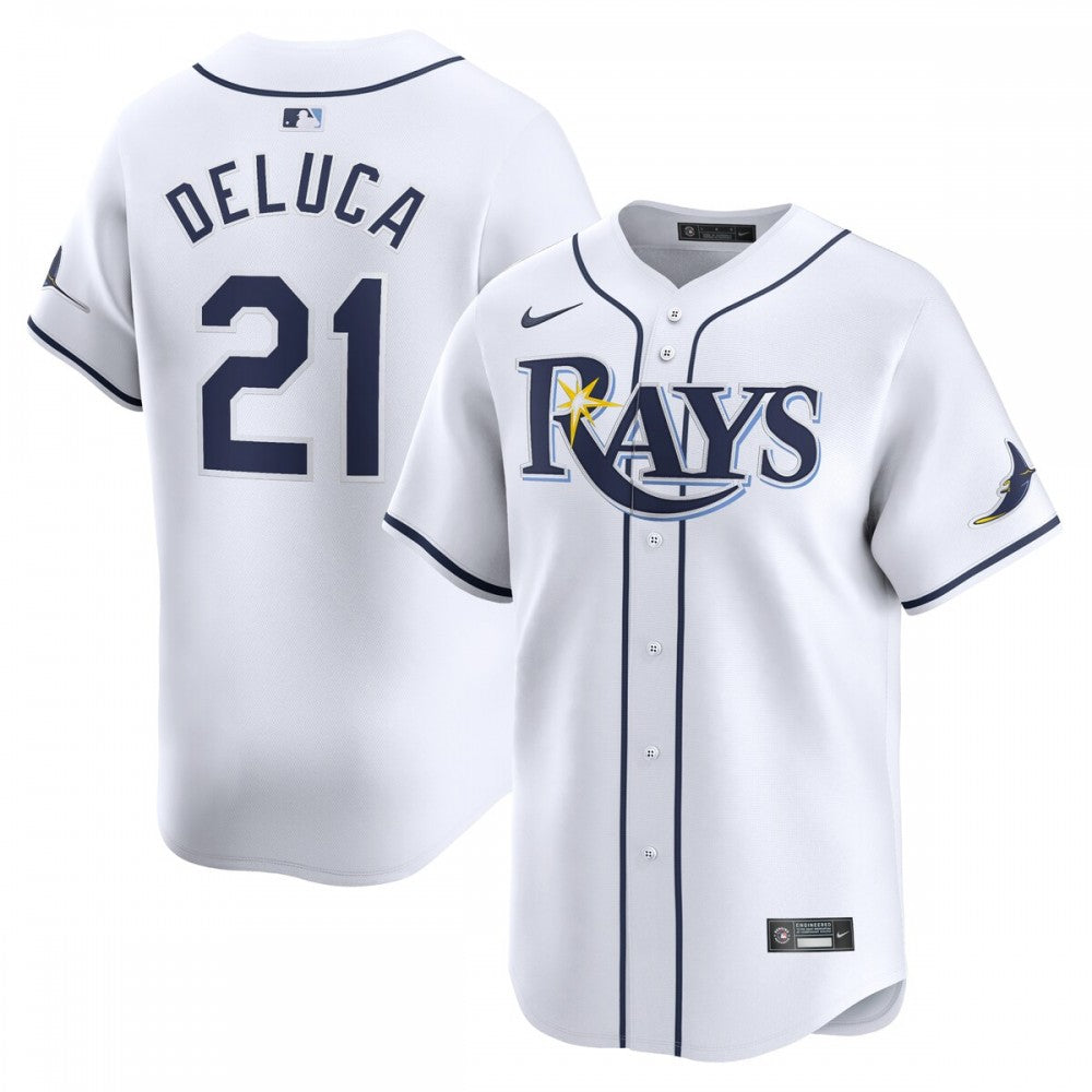 Jonny DeLuca Tampa Bay Rays Nike Home Limited Player MLB Jersey - White