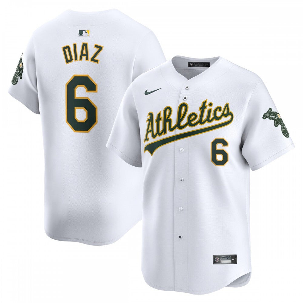 Jordan Diaz Oakland Athletics Nike Home Limited Player MLB Jersey - White