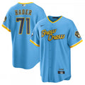 Josh Hader Milwaukee Brewers Nike 2022 City Connect Replica Player MLB Jersey - Powder Blue