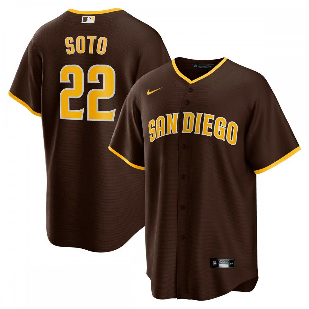 Juan Soto San Diego Padres Nike Road Replica Player MLB Jersey - Brown