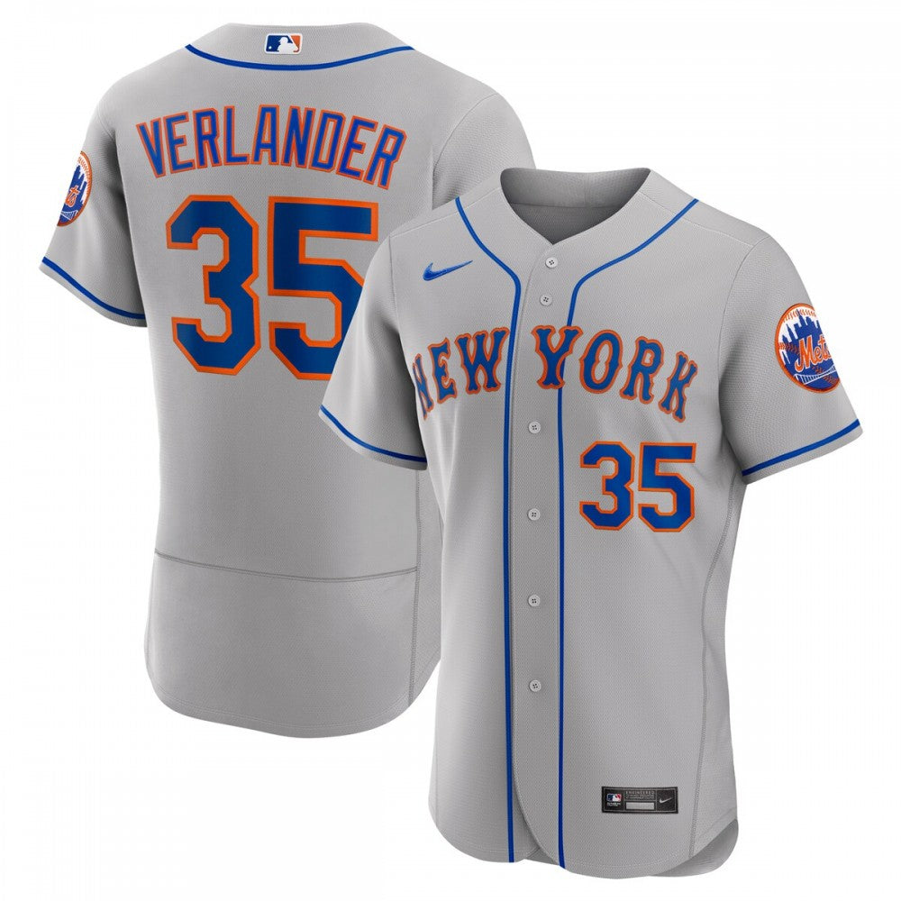 Justin Verlander Nike New York Mets Road Authentic Player MLB Jersey - Gray
