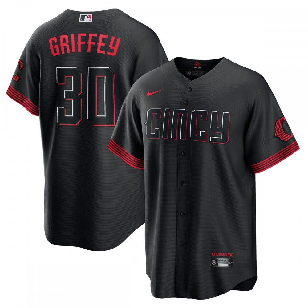 Ken Griffey Jr. Cincinnati Reds Nike 2023 City Connect Replica Player MLB Jersey - Black