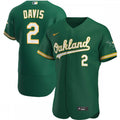 Khris Davis Oakland Athletics Nike Alternate Authentic Player MLB Jersey - Kelly Green