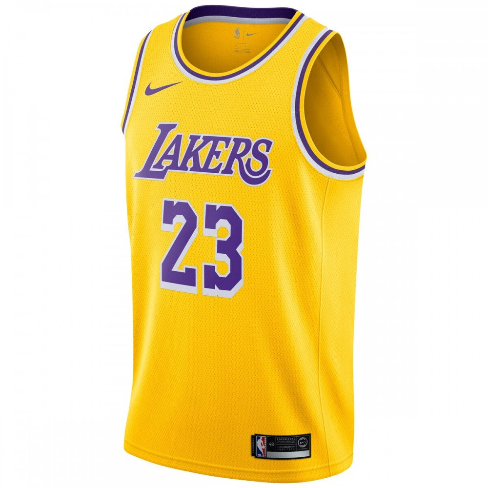 LeBron James Los Angeles Lakers Nike Swingman Player NBA Jersey Gold - Icon Edition