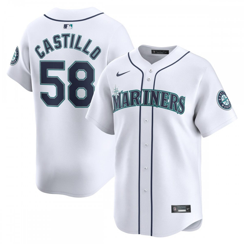 Luis Castillo Seattle Mariners Nike Home Limited Player MLB Jersey - White