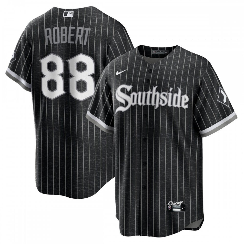 Luis Robert Chicago White Sox Nike 2021 City Connect Replica Player MLB Jersey - Black
