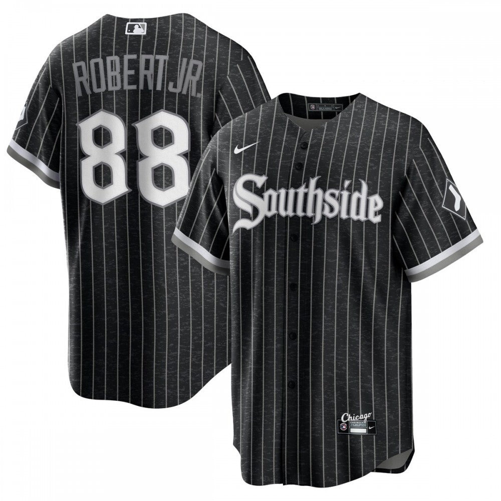 Luis Robert Chicago White Sox Nike City Connect Replica Player MLB Jersey - Black