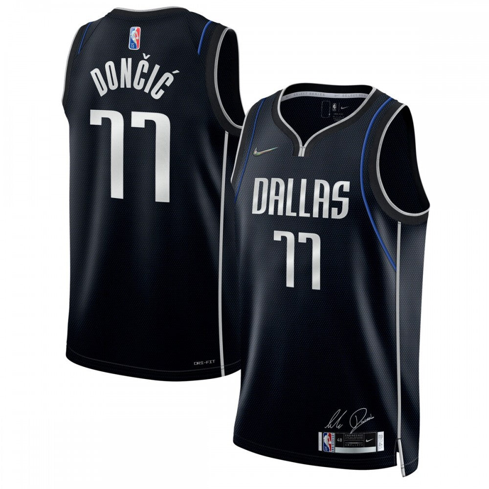 Luka Doncic Dallas Mavericks Nike Select Series Rookie of the Year Swingman Team NBA Jersey - Navy