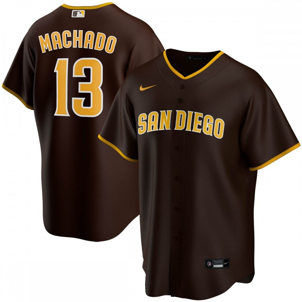 Manny Machado San Diego Padres Nike Alternate Replica Player MLB Jersey - Brown