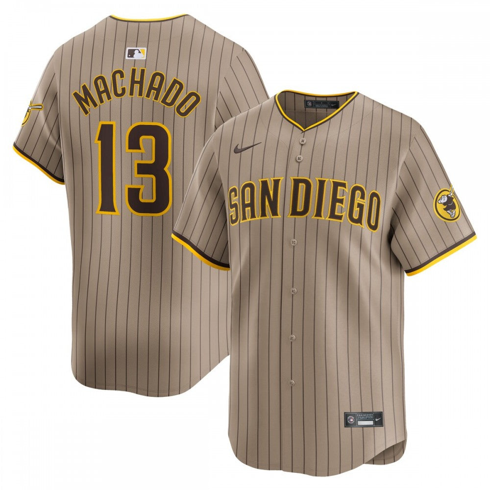 Manny Machado San Diego Padres Nike Alternate Limited Player MLB Jersey?C Tan