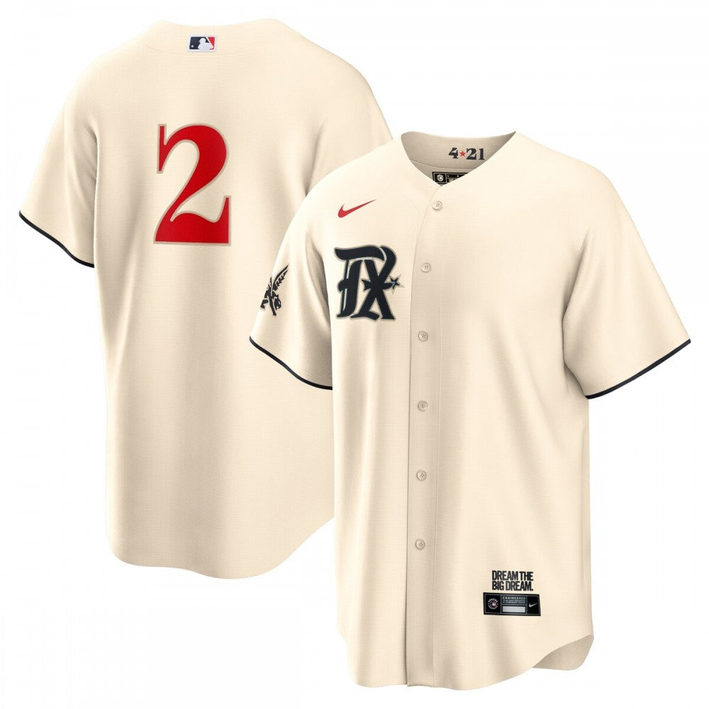 Marcus Semien Texas Rangers Nike 2023 City Connect Replica Player MLB Jersey - Cream