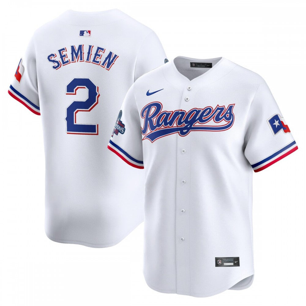 Marcus Semien Texas Rangers Nike Home 2023 World Series Champions Limited MLB Jersey - White