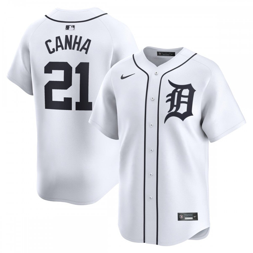 Mark Canha Detroit Tigers Nike Home Limited Player MLB Jersey - White