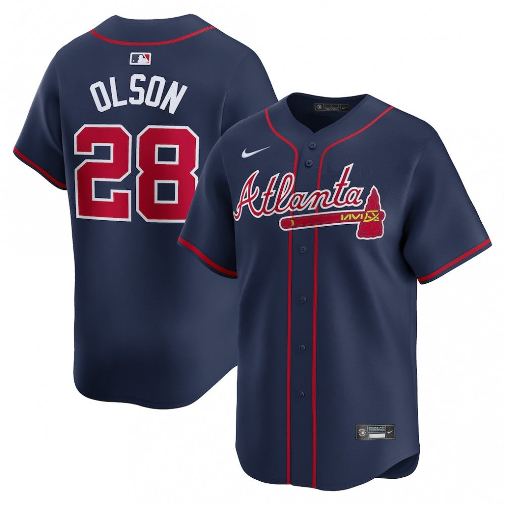 Matt Olson Atlanta Braves Nike Alternate Limited Player MLB Jersey?C Navy