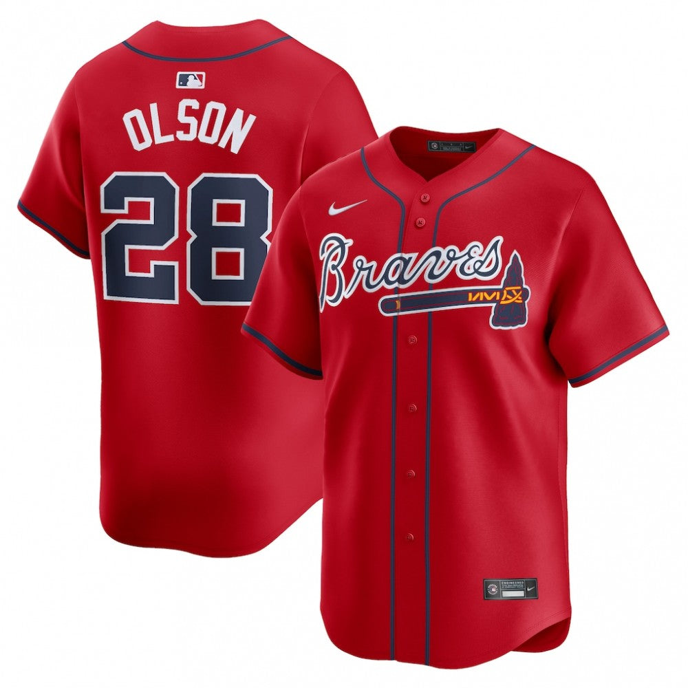 Matt Olson Atlanta Braves Nike Alternate Limited Player MLB Jersey?C Red