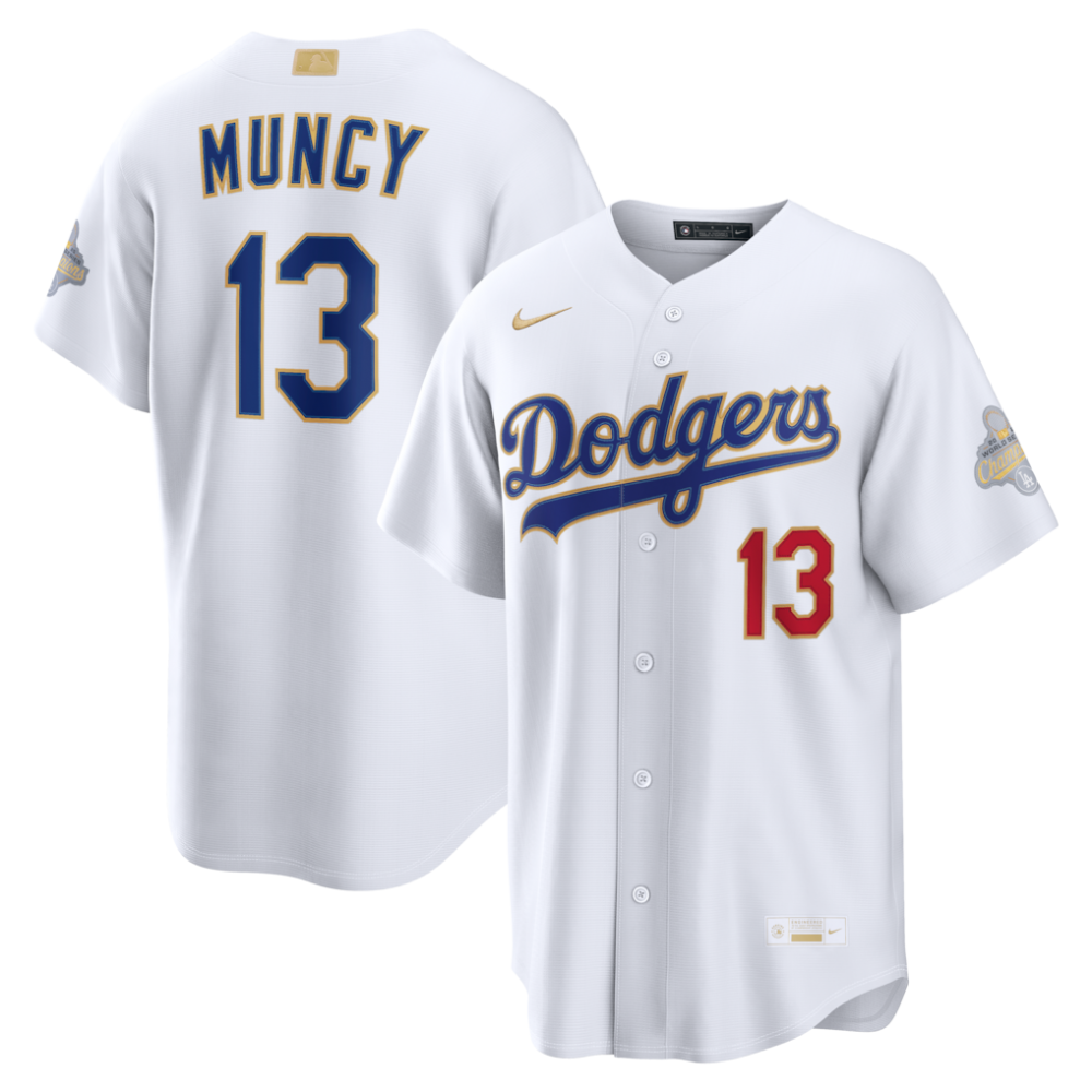 Max Muncy Los Angeles Dodgers Nike 2026 Gold Collection Stadium MLB Jersey - White