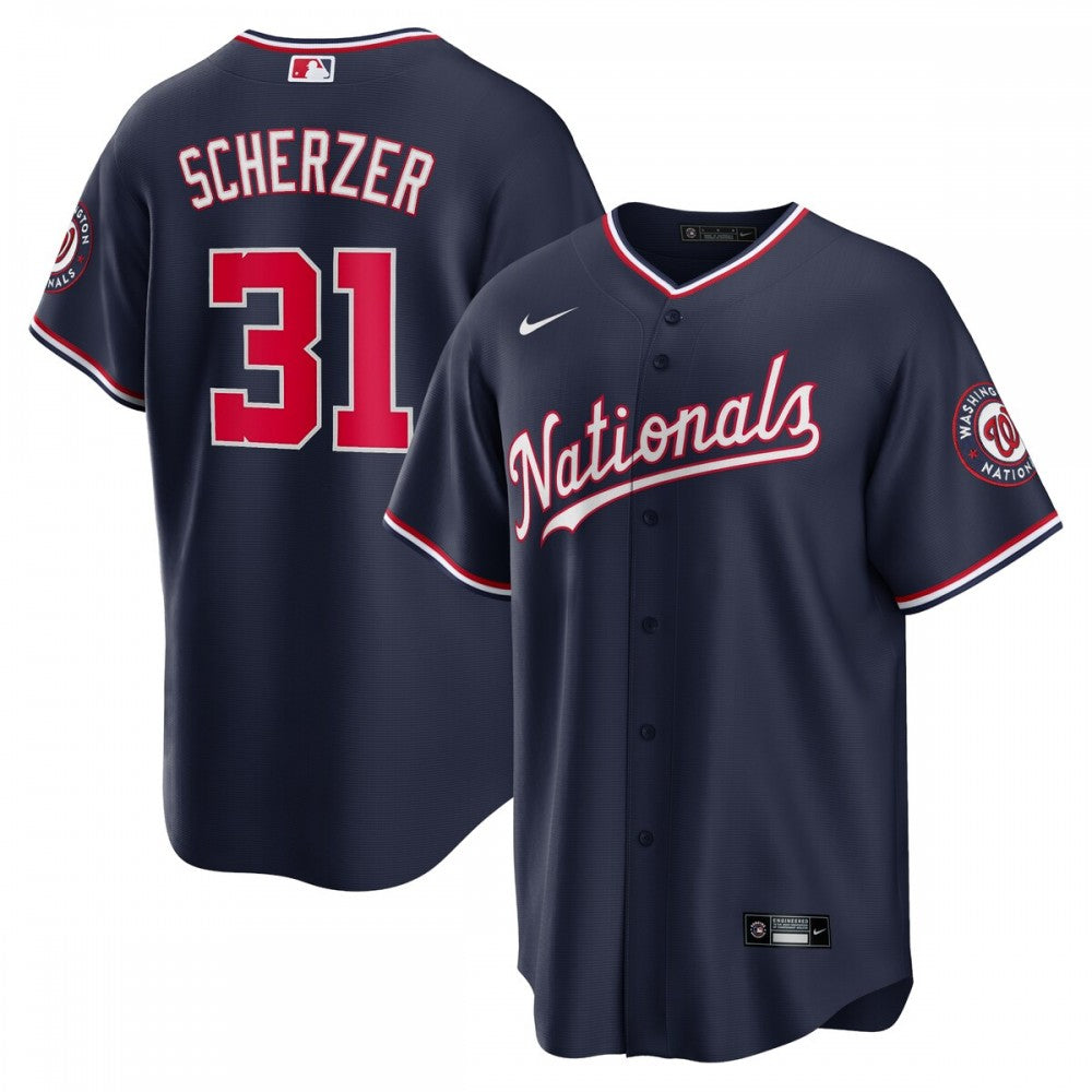 Max Scherzer Washington Nationals Nike Alternate Replica Player Name MLB Jersey - Navy