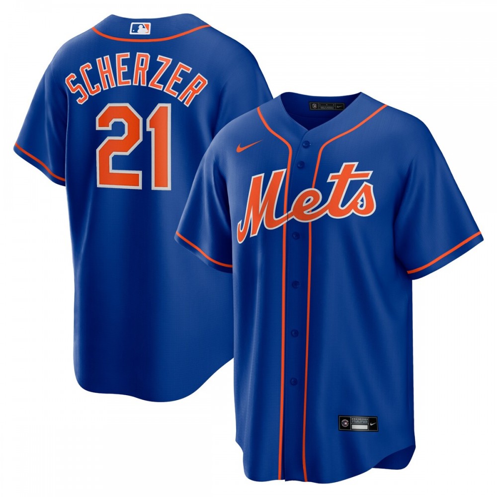Max Scherzer New York Mets Nike Alternate Replica Player MLB Jersey - Royal