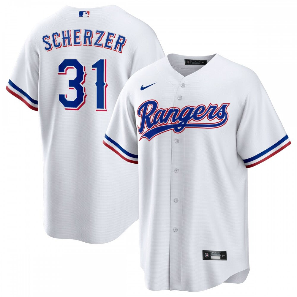 Max Scherzer Texas Rangers Nike Home Replica Player MLB Jersey - White