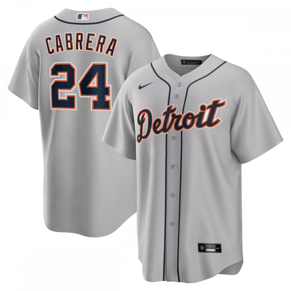 Miguel Cabrera Detroit Tigers Nike Road Replica Player Name MLB Jersey - Gray