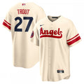 Mike Trout Los Angeles Angels Nike 2022 City Connect Replica Player MLB Jersey - Cream
