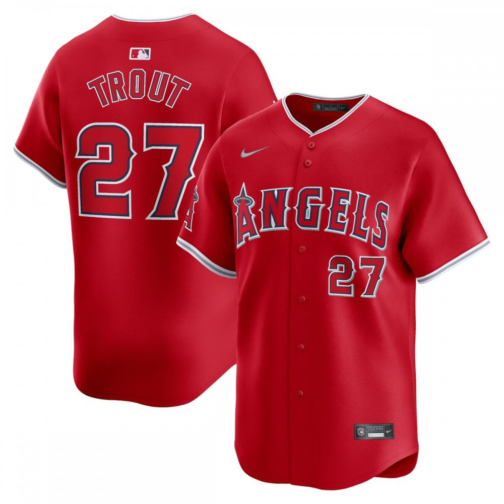 Mike Trout Los Angeles Angels Nike Alternate Limited Player MLB Jersey?C Red