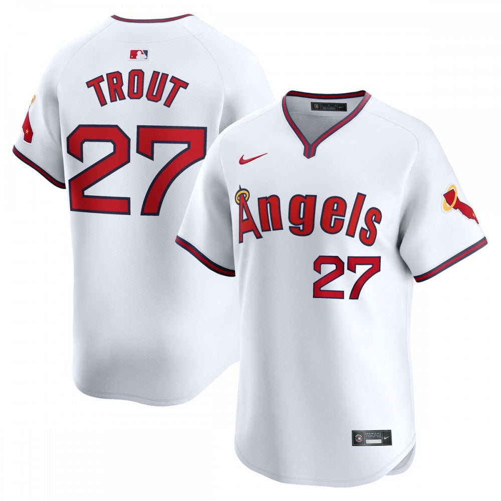 Mike Trout Los Angeles Angels Nike Alternate Limited Player MLB Jersey?C White