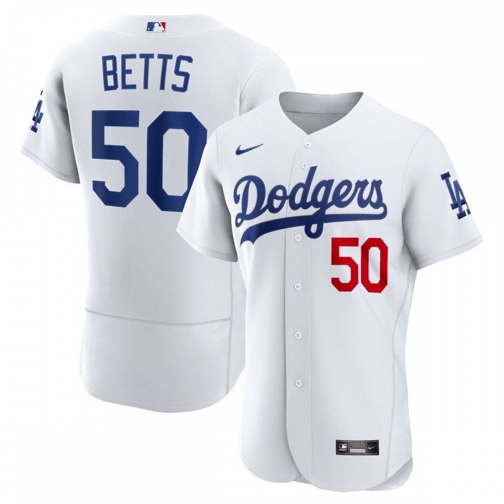 Mookie Betts Los Angeles Dodgers Nike Home Authentic Player MLB Jersey - White