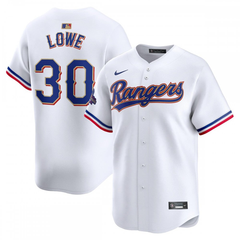 Nathaniel Lowe Texas Rangers Nike 2024 Gold Collection Limited Player MLB Jersey?C White