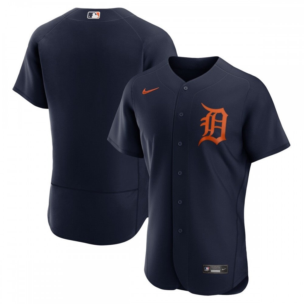 Detroit Tigers Nike Alternate Authentic Logo Team MLB Jersey - Navy
