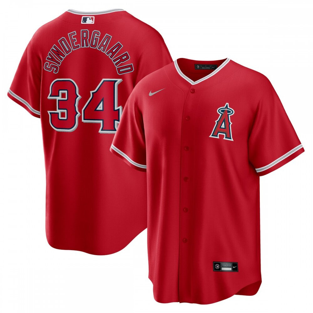 Noah Syndergaard Los Angeles Angels Nike Alternate Replica Player MLB Jersey - Red