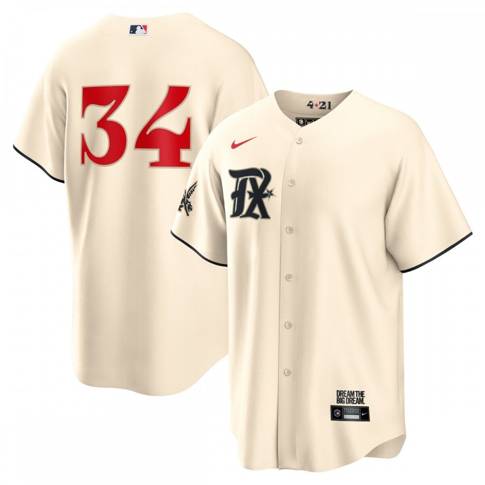 Nolan Ryan Texas Rangers Nike 2023 City Connect Replica Player MLB Jersey - Cream