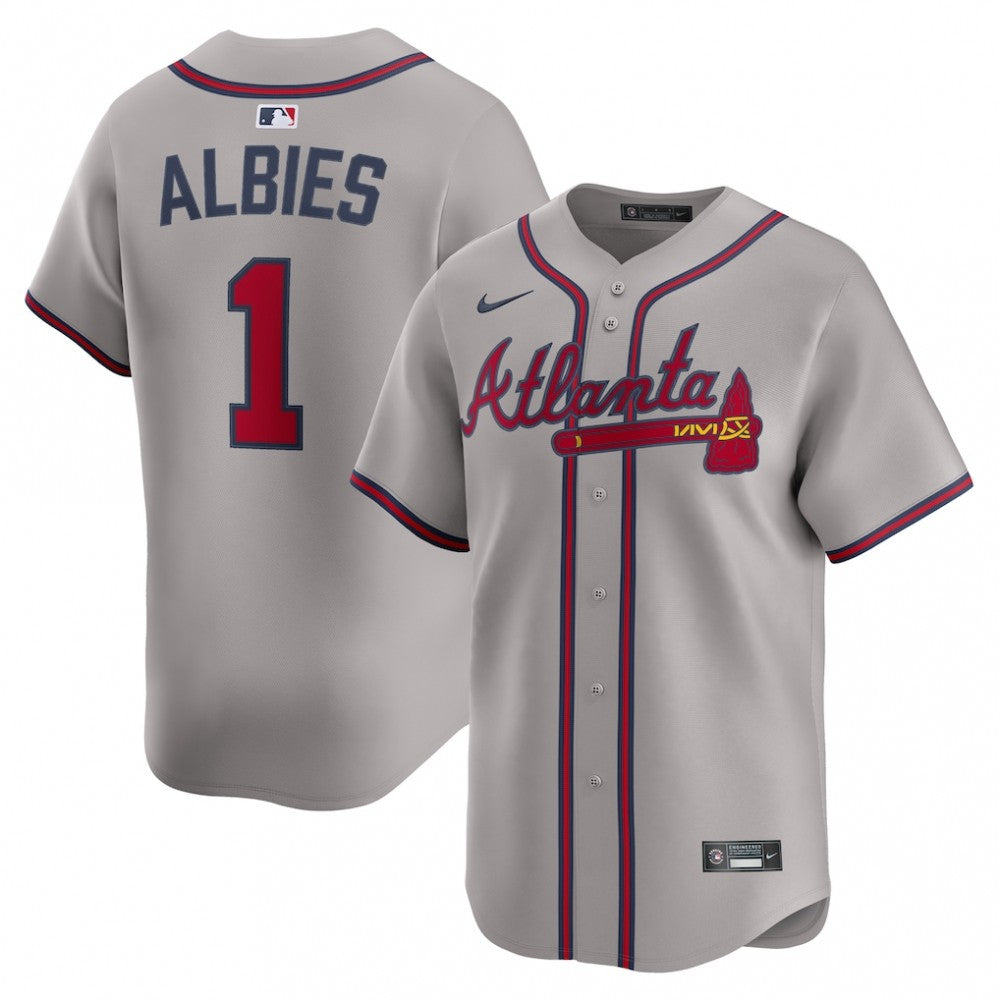 Ozzie Albies Atlanta Braves Nike Road Limited Player MLB Jersey - Gray