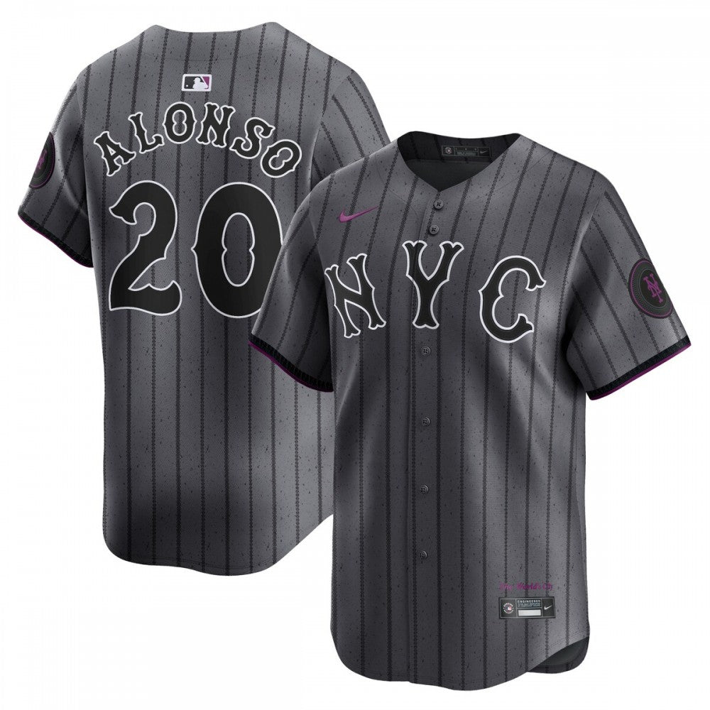 Pete Alonso New York Mets Nike 2024 City Connect Limited Player MLB Jersey - Graphite