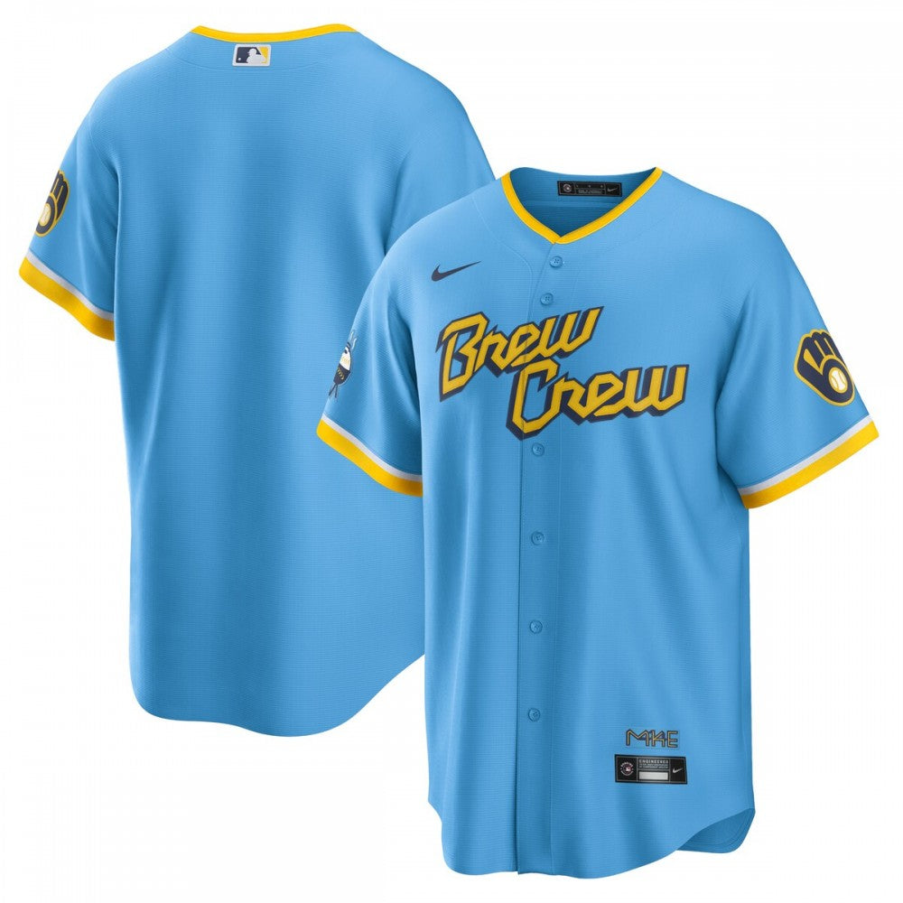 Milwaukee Brewers Nike 2022 City Connect Replica Team MLB Jersey - Powder Blue