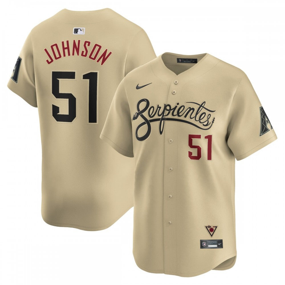 Randy Johnson Arizona Diamondbacks Nike City Connect Retired Player MLB Jersey - Sand