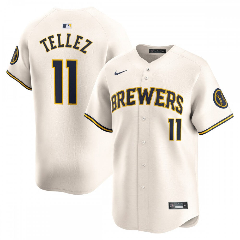 Rowdy Tellez Milwaukee Brewers Nike Home Limited Player MLB Jersey - Cream