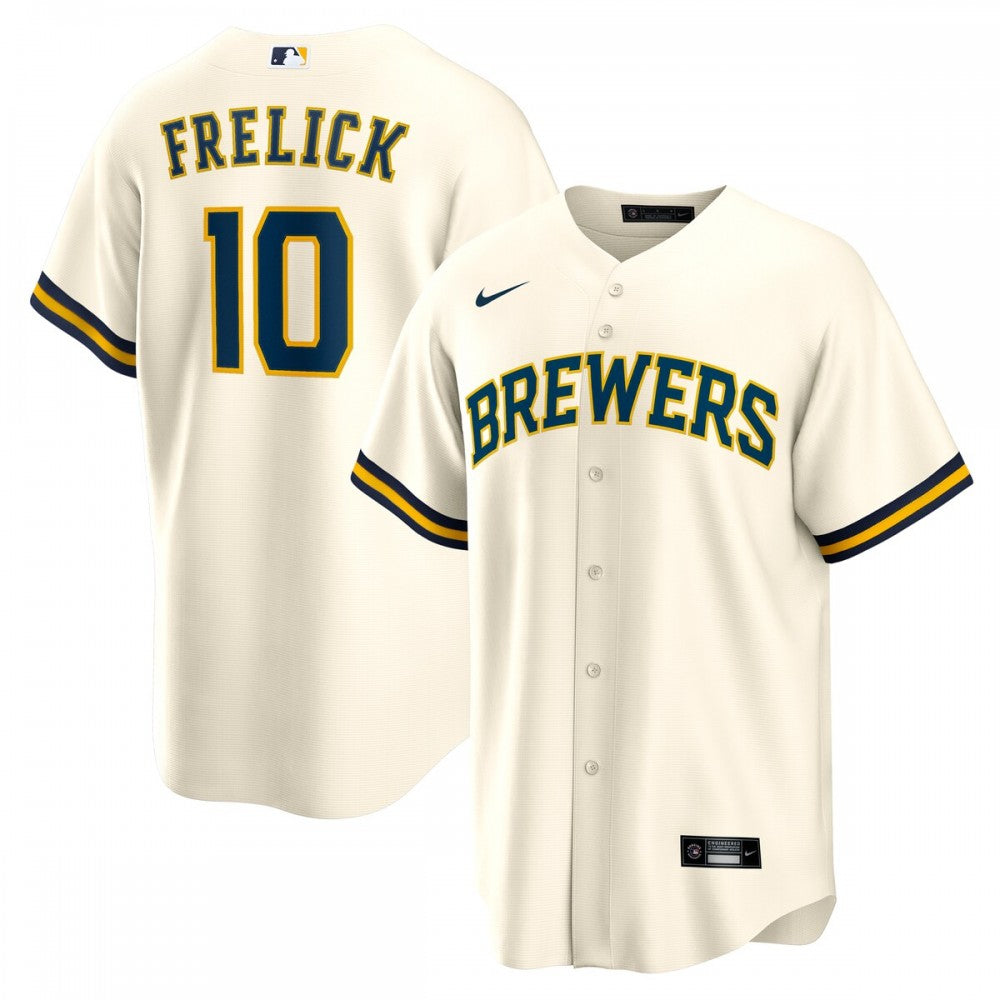 Sal Frelick Milwaukee Brewers Nike Home Replica Player MLB Jersey - Cream