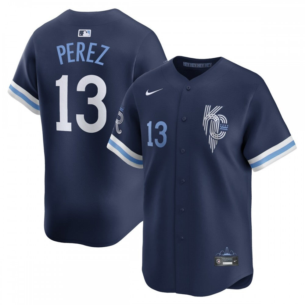 Salvador Perez Kansas City Royals Nike City Connect Limited Player MLB Jersey - Navy