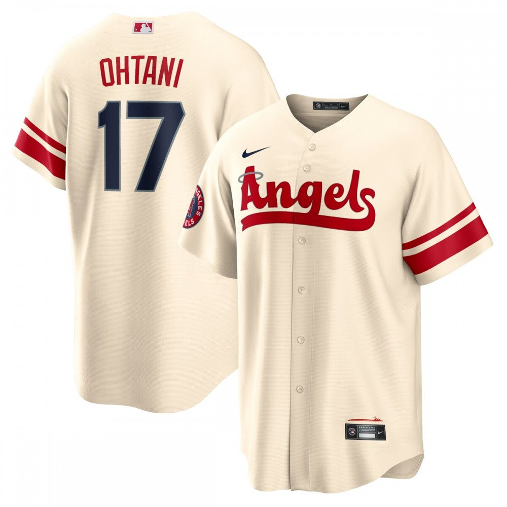 Shohei Ohtani Los Angeles Angels Nike 2022 City Connect Replica Player MLB Jersey - Cream