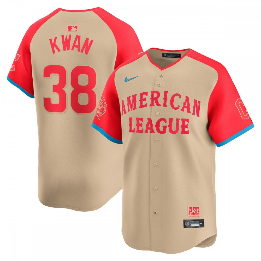 Steven Kwan American League Nike 2024 MLB All-Star Game Limited Player MLB Jersey - Cream