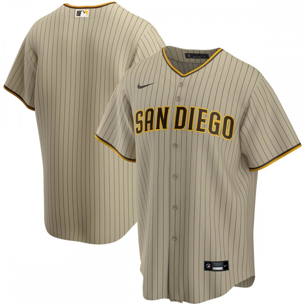 San Diego Padres Nike Alternate Replica Team MLB Jersey - Tan