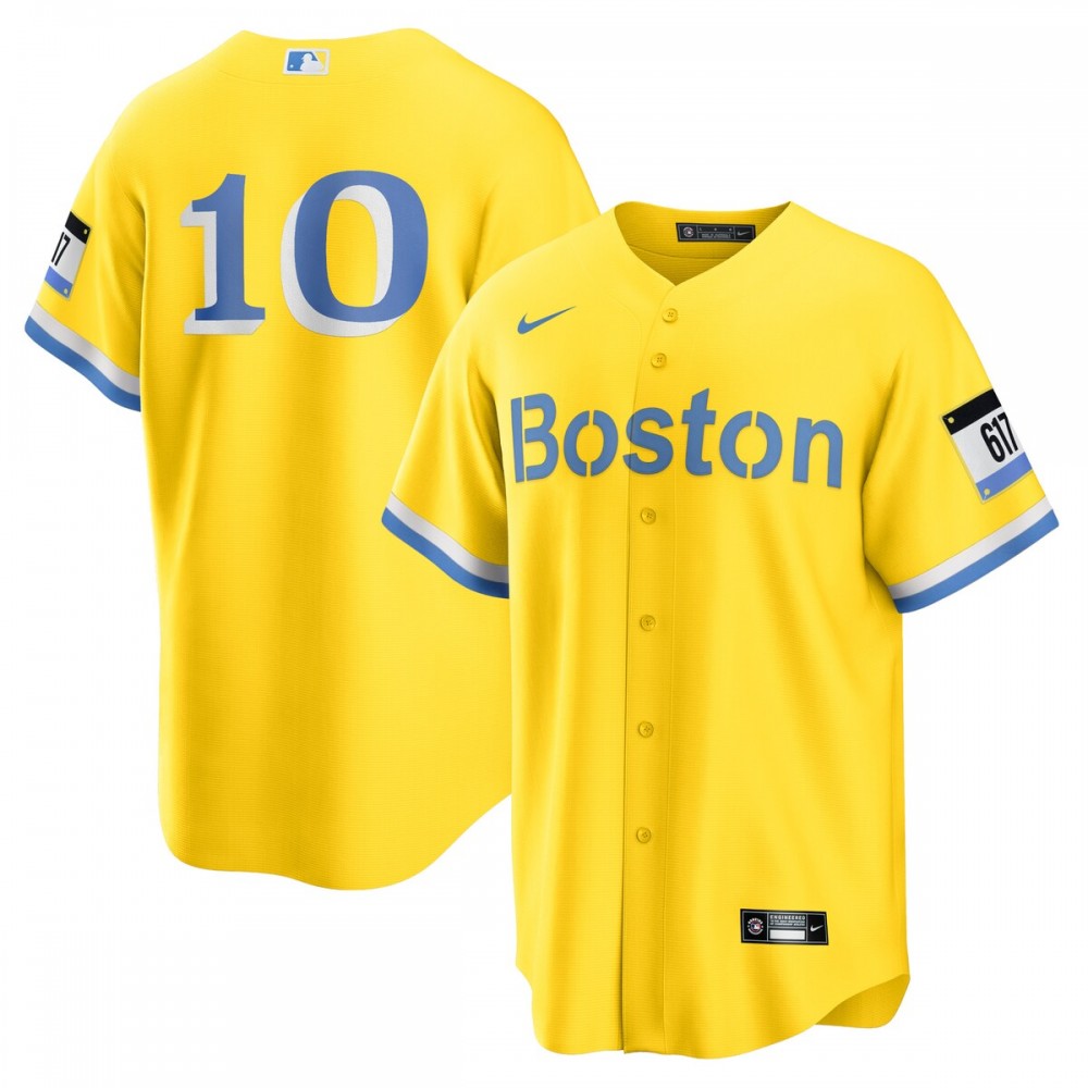 Trevor Story Boston Red Sox Nike City Connect Replica Player MLB Jersey - Gold