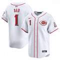 Cincinnati Reds Nike #1 Dad Home Limited MLB Jersey - White